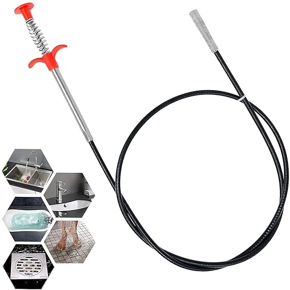 Hair Catching Drain Cleaner Wire (160cm 5ft)